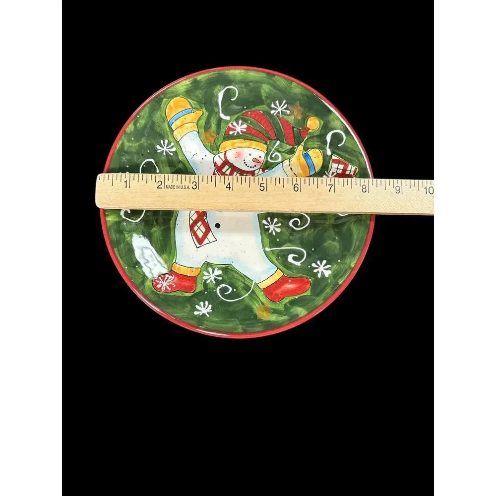 Susan Winget Christmas Snowman Plates Cookies‎ Dessert Decor Cert International